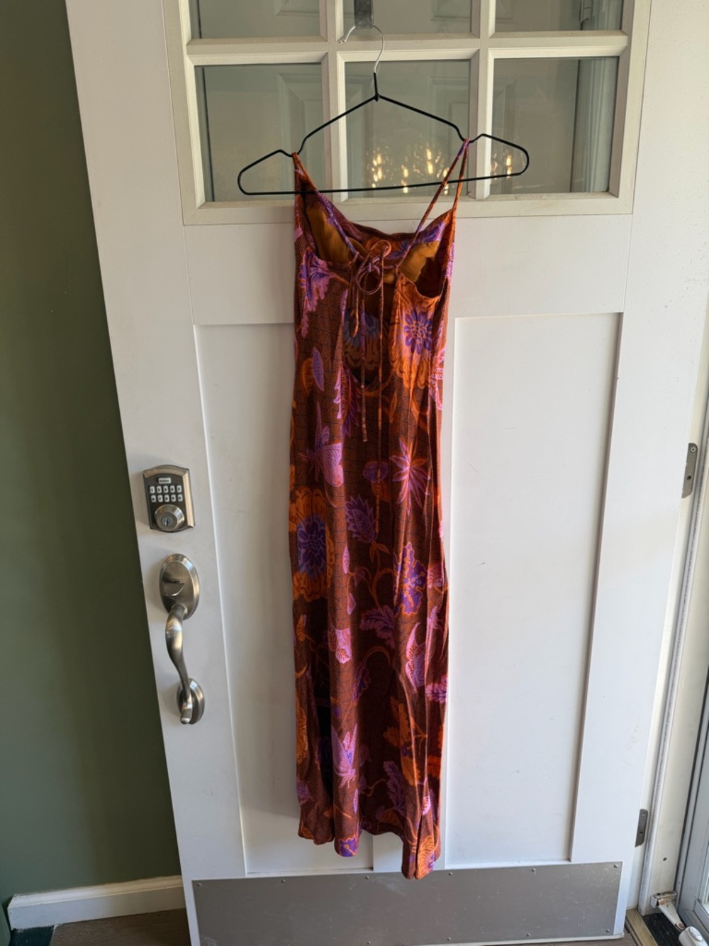 RHODE Orange & Purple Floral Slip Dress